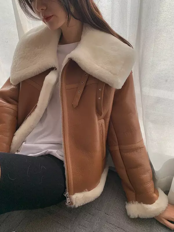 Tajiyane 2022 Winter 100% Genuine Sheepskin Coats Women Fashion Warm Thick Woolen Liner Leather Jackets Jaqueta Feminina Gmm768