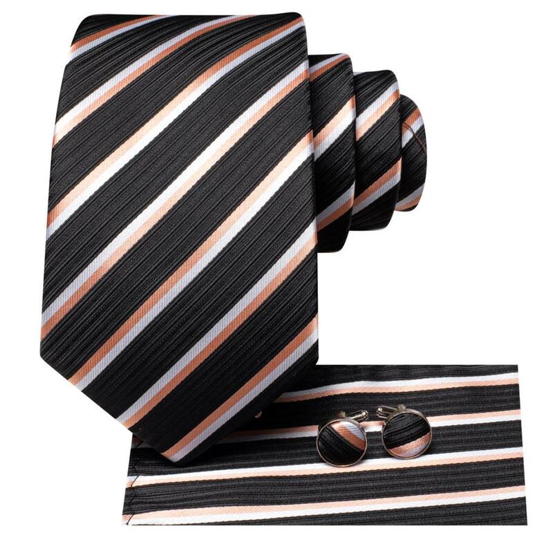 Neue Designer Luxus 8,5 cm Hochzeit Krawatten für Männer Seide Jacquard gewebte Herren Krawatte Brosche Manschetten knöpfe Taschentuch Set Hi-Tie Großhandel
