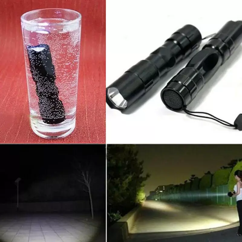 Mini lampe de poche Portable à lumière LED 2000lm, torche de poche étanche, tactique haute puissance pour la chasse et la pêche de nuit