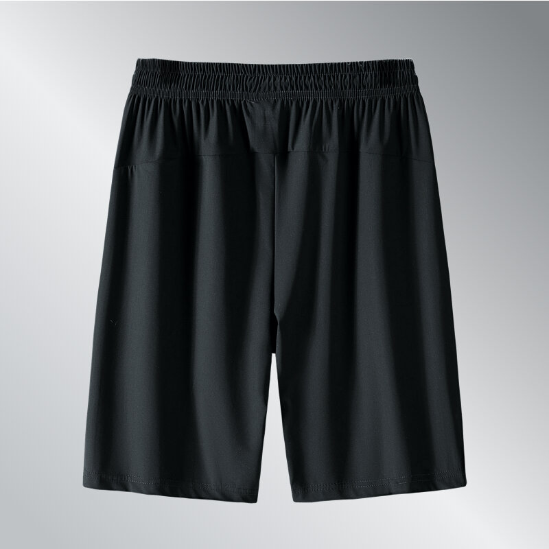 Fashion Loose Elastic Waist Zipper Pockets All-match Casual Shorts Men's 2024 Summer New Oversized Solid Color Korean Shorts