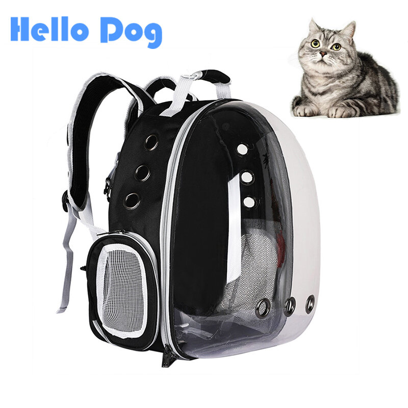 Portador para gatos ao ar livre pet bolsa de ombro portadores mochila portátil transparente e respirável adequado para cães pequenos gatos