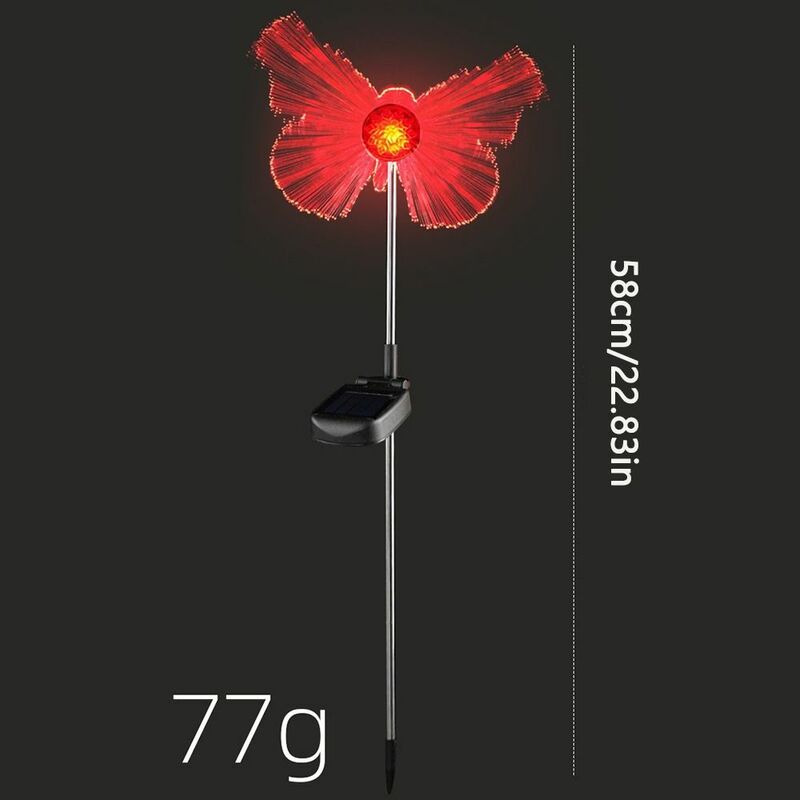 해파리 태양 광섬유 램프, 달 빛나는 잔디 해파리 램프, LED 사랑 태양 나비 바닥 램프, 안뜰 장식