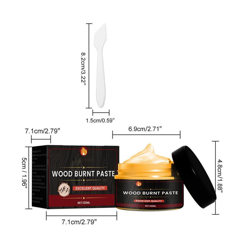 Multifuncional Wood Burning Cream Burn Paste, fácil de aplicar, Gel de combustão, DIY Pyrography Acessórios para Camping Leather