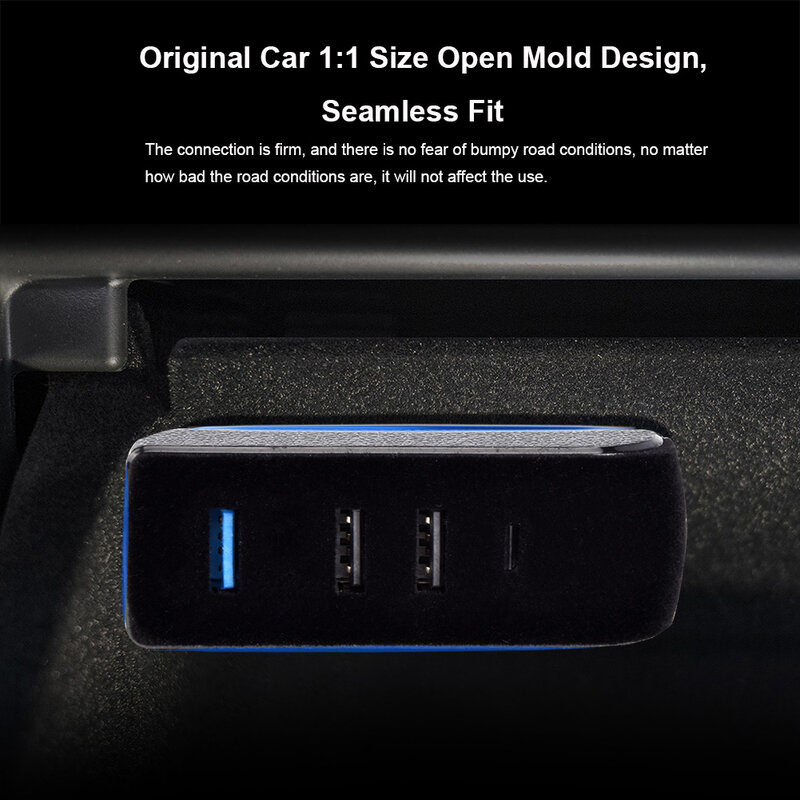 USB Shunt Hub Docking Station inteligente, Tesla Model 3 Acessórios do carro, modelo Y, 2023
