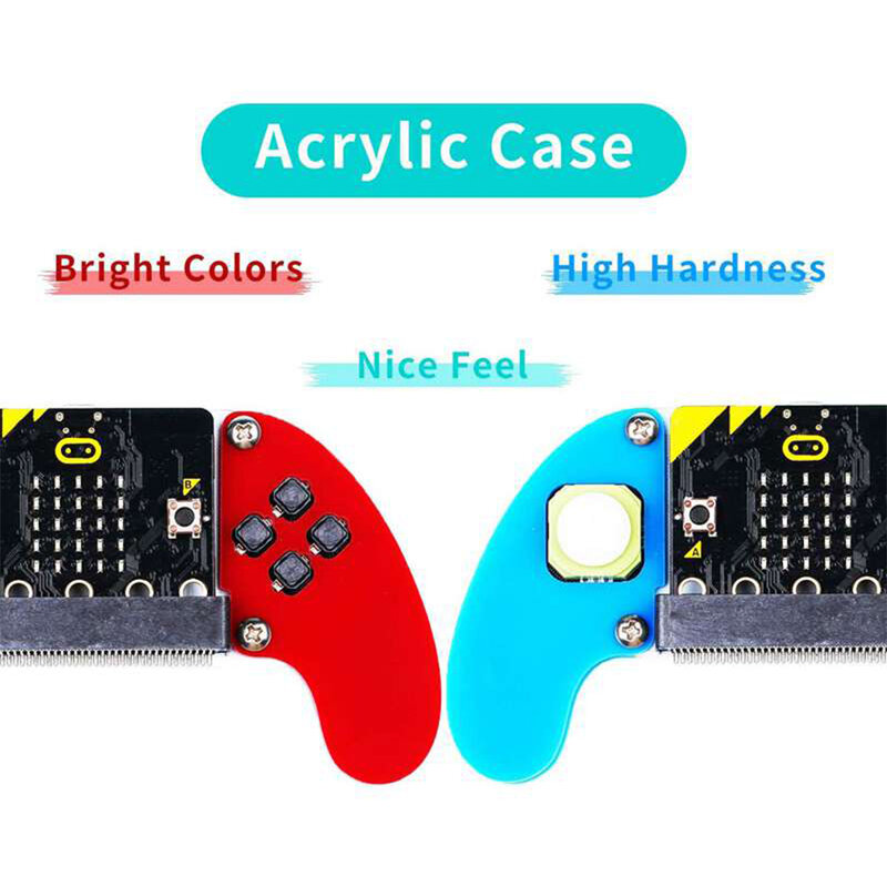 ELECFREAKS Micro:bit Joystick Eletrônico: bit V2 Kit Acrílico Caso Jogo Board Game Controller Microbit Console Suporte Makecode
