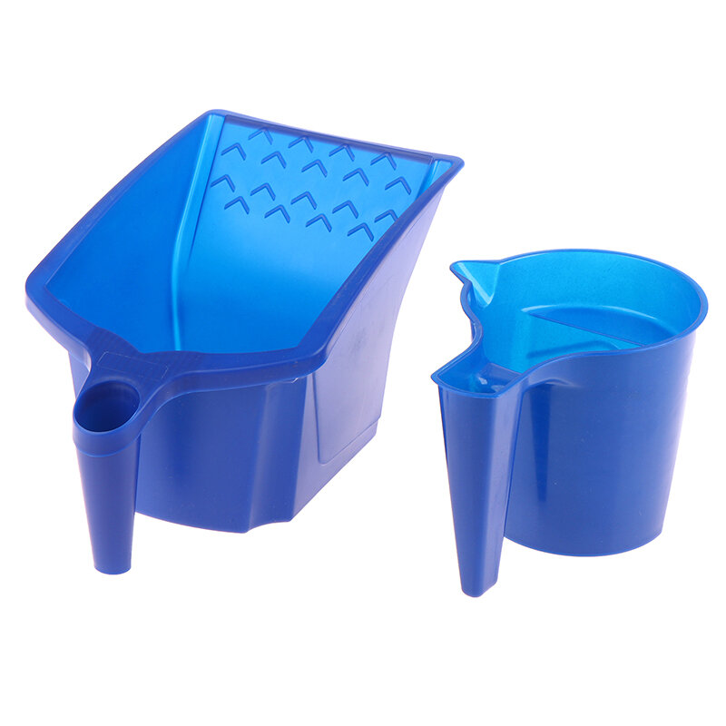 Pincel de bandeja de plástico azul segurando pintura copo, conveniente construção conjunto de ferramentas, material novo, 1 pc