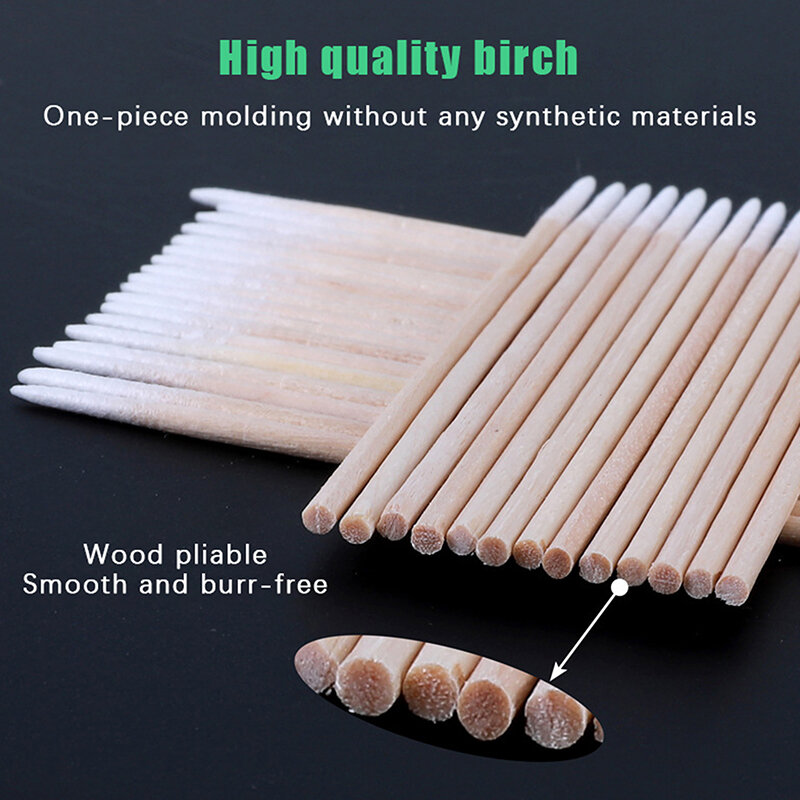 30/50/60pc Double Head Cotton Swab Women Makeup Cotton Buds Tip For Medical Wood Sticks Nose Ears Cleaning Health Care Tools