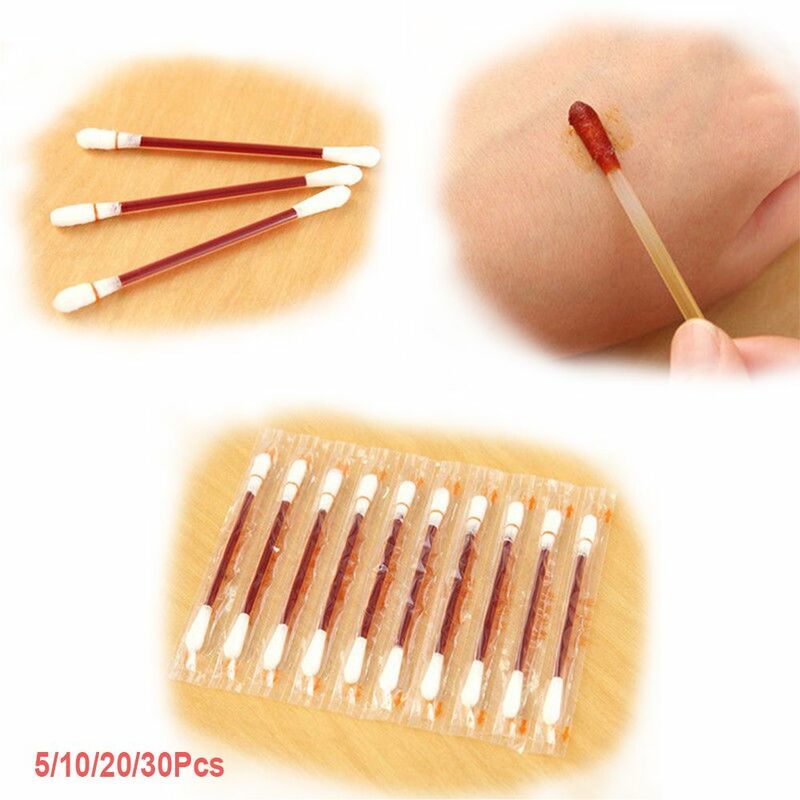 Disposable Medical Iodine Cotton Stick Iodine Disinfected Cotton Swab Climbing Wound treatment Aid Kit