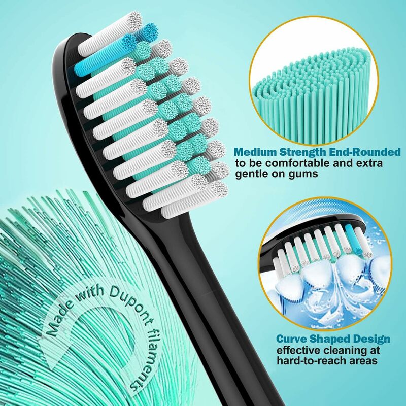4/8/12/16/20PCS Replacement Toothbrush Head Compatible with Phil Sonic Electric Toothbrush Head Refills Fit Diamond Cleaning