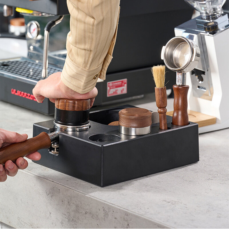Abs Kaffee manipulation matte Station Stand Sieb träger halter Kaffee Klopf box Stütz basis Rack für 51/54mm 58mm Espresso Zubehör