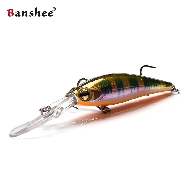 Banshee Lure: Leurre-cible de jerkbait pour la pêche du bar dans différents environnements grâce à ses wobblers artificiels de 60 mm / 6 g en eaux profondes.