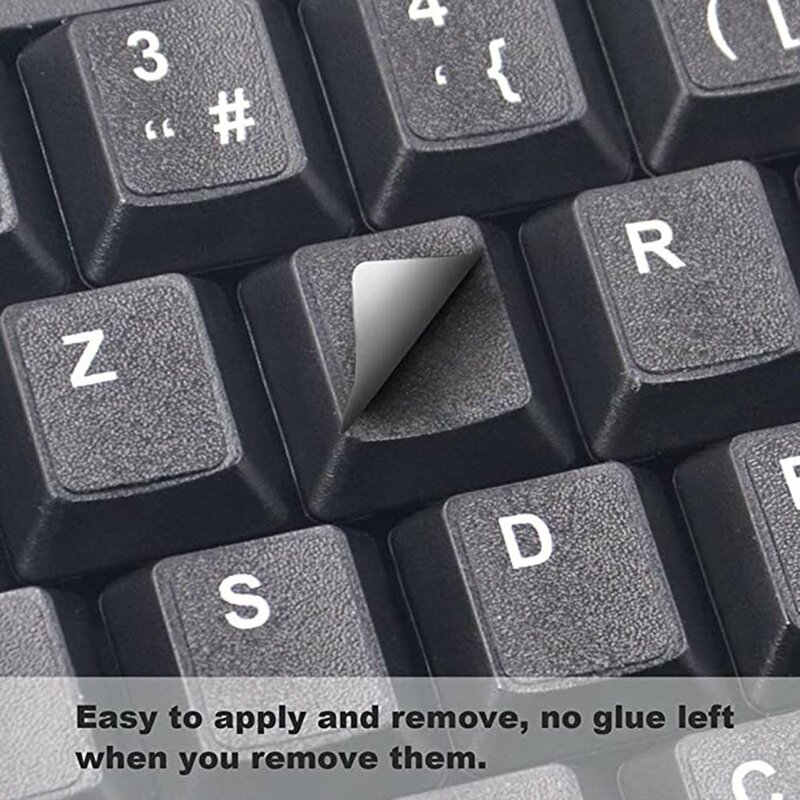Carta fosco adesivos para teclado de computador, ultra fino, personalizado, fácil de instalar