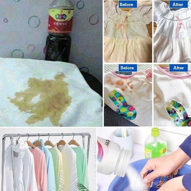 Blanqueador de Color para ropa, Color Universal, polvo blanqueador, eliminación de manchas, Color amarillo, lavado de ropa de bebé