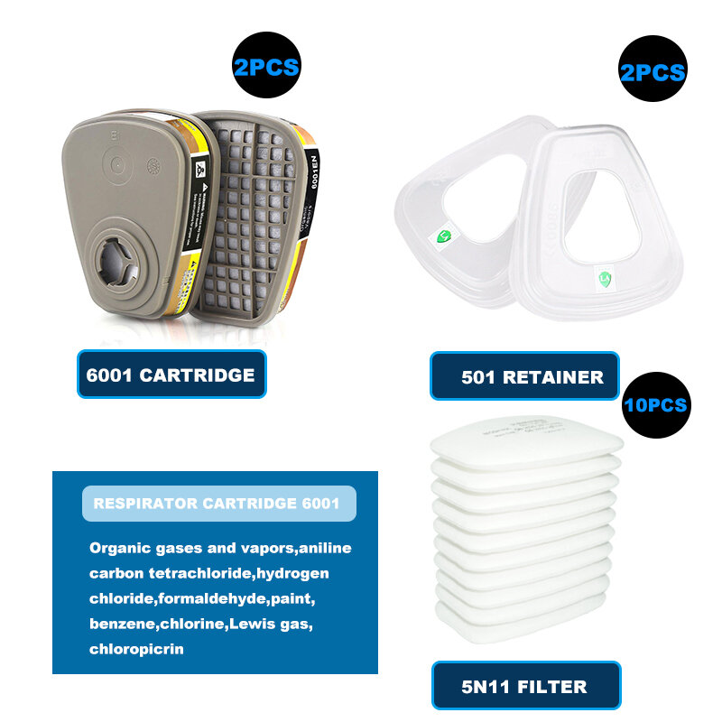 6001 Atemschutz patrone 5 n11 Baumwoll filterset ersetzen für 3m Gasmaske/Masken zubehör Lackieren