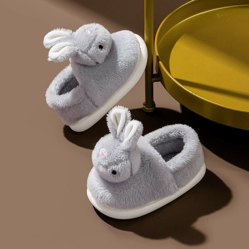 2023 Cute Plush Animal Slippers Women Lovely Bunny Rabbit Slides Indoor Bedroom Platform Slippers Fluffy Furry Soft Sole Shoes