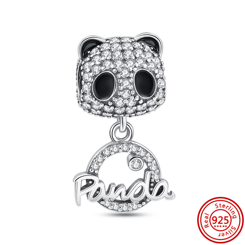 Fit Original Pandora Charms bracciale donna europa accessori per gioielli nuova maschera in argento Sterling 925 Bear Panda Cute Fashion Beads
