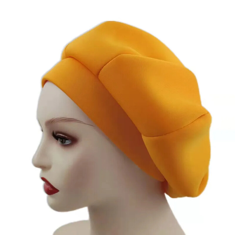 Hats for Women Fashion Style 2023 African Women Solid Color Headtie African Caps Women Beanies