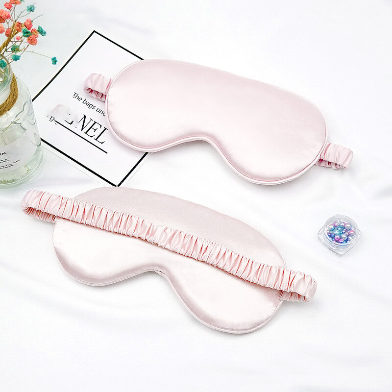 Soft Silk Eye Mask para dormir, elástico, cinta elástica, sem pressão, blocos perfeitos, venda leve, deslizamento