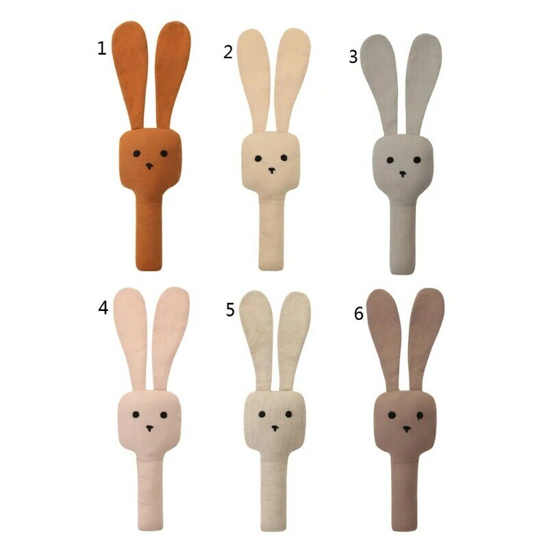 Baby Hand Musical Toy Plush Rabbit Rattle Lovely Soft Ring Crib Ornament Infant Teether Grab Ability Montessori Toy
