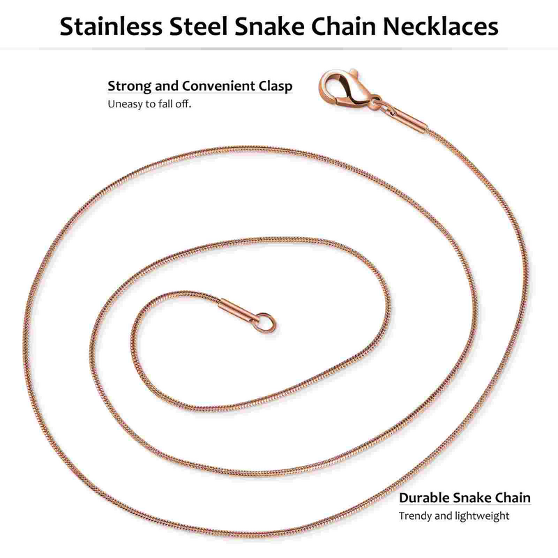 Ожерелье «Змея» круглое из нержавеющей стали, 12 шт.