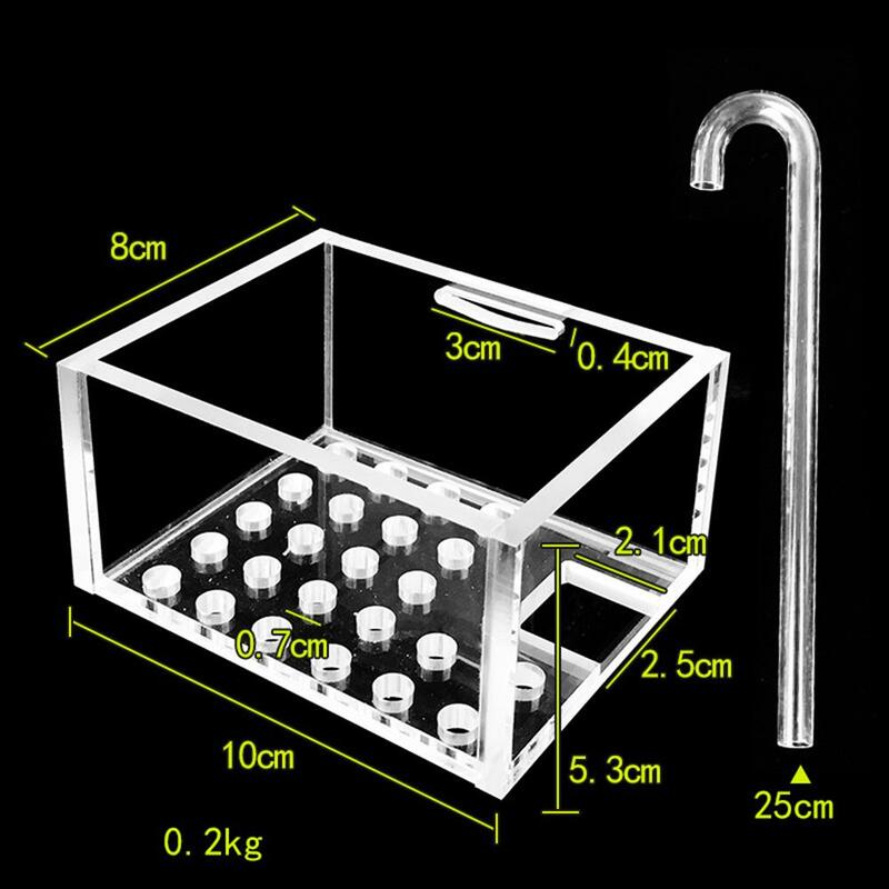 Cajas de filtro de acuario 3 en 1, purificador de agua colgante externo de acrílico transparente, suministros creativos para acuario
