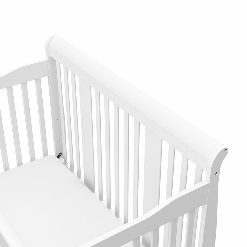 Łóżeczko rozkładane 4 w 1 Stork Craft Toskania (białe) - łatwe konwertuje łóżko dziecięce, łóżko dzienne lub łóżko pełne, 3-stopniowa regulacja