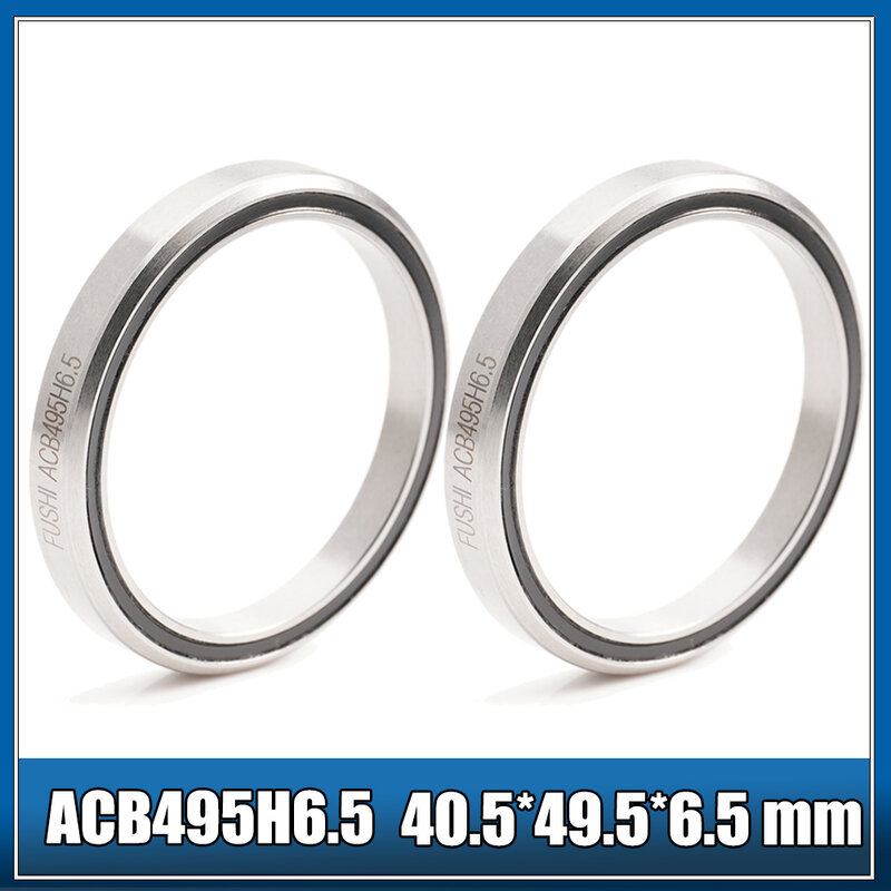 Rodamientos de auriculares para bicicleta de carretera ACB495H6.5, juego de rodamientos cónicos superiores e inferiores de acero cromado de 40,5 grados, 49,5x6,5x45/45mm, 1 unidad