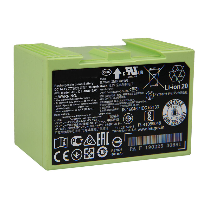 Baterai Pengganti Asli ABL-D1 untuk IRobot Roomba I7 I7 + I8 E5 E6 7550 5150 E515020 E57150 E5152 E5154 E5158 I3 I4 1800MAh
