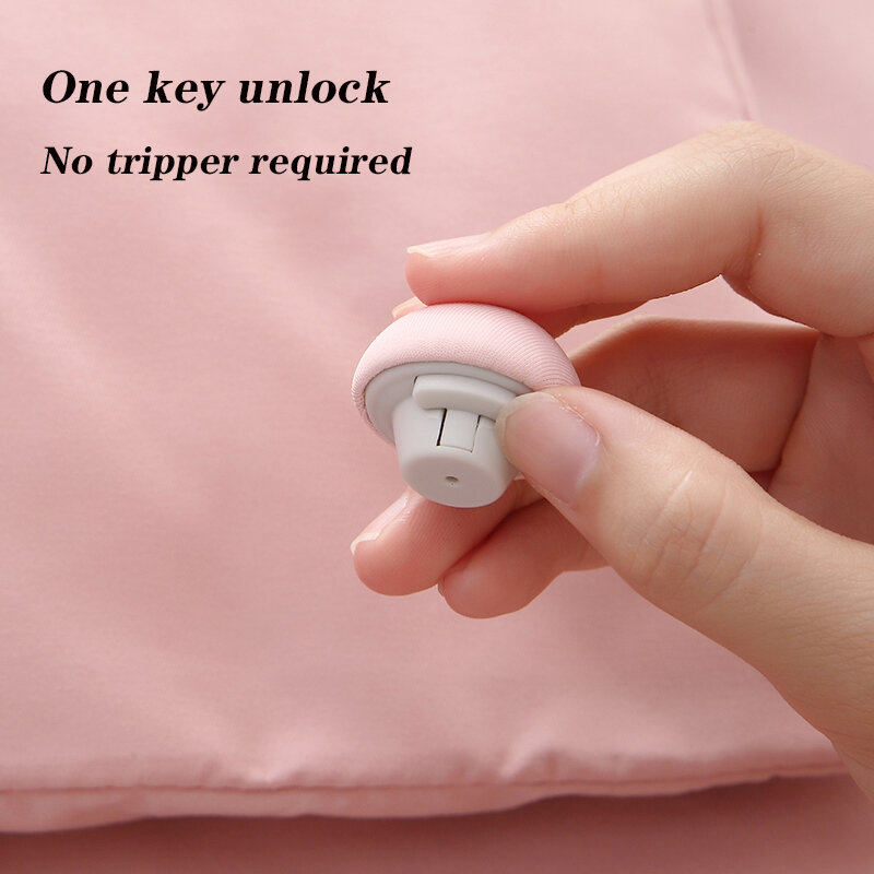 Mushroom BedSheet Quilt Blanket Holder Non-slip Quilt Blanket Clip One Key To Unlock Blankets Cover Fastener Clip Holder