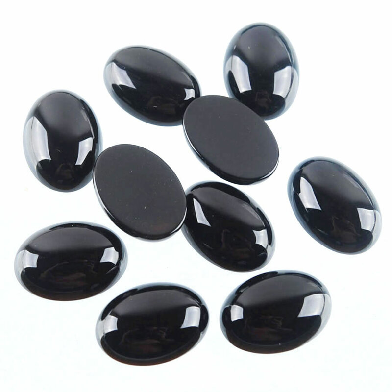 10 pietre preziose naturali al pz/lotto che mescolano perline Cabochon ovali di colore senza foro 10x14x5mm anello Jewelri Make BU800