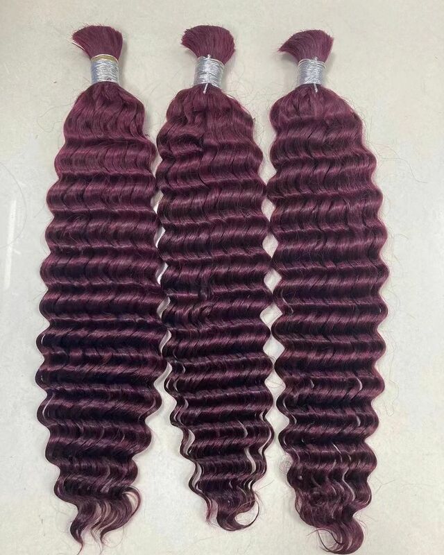 ブラジルの天然毛エクステンション,18〜28インチ,波状,レミーなし,本物の美しさ,かぎ針編みのブレード