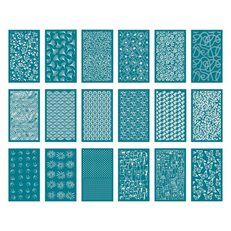 Estênceis tela seda para kits impressão serigrafias reutilizáveis ​​de argila polímeros para brincos, fabricação