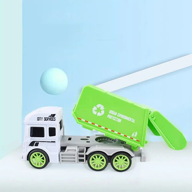 Mainan penyortir sampah mainan klasifikasi truk sampah 4 kaleng sampah miniatur memilah kartu kognisi alat pendidikan