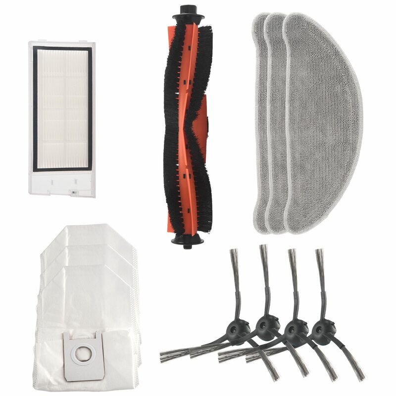 Roidmi EVE Plus Robot aspirador, cepillo lateral principal, filtro HEPA, mopa, accesorios de repuesto de tela