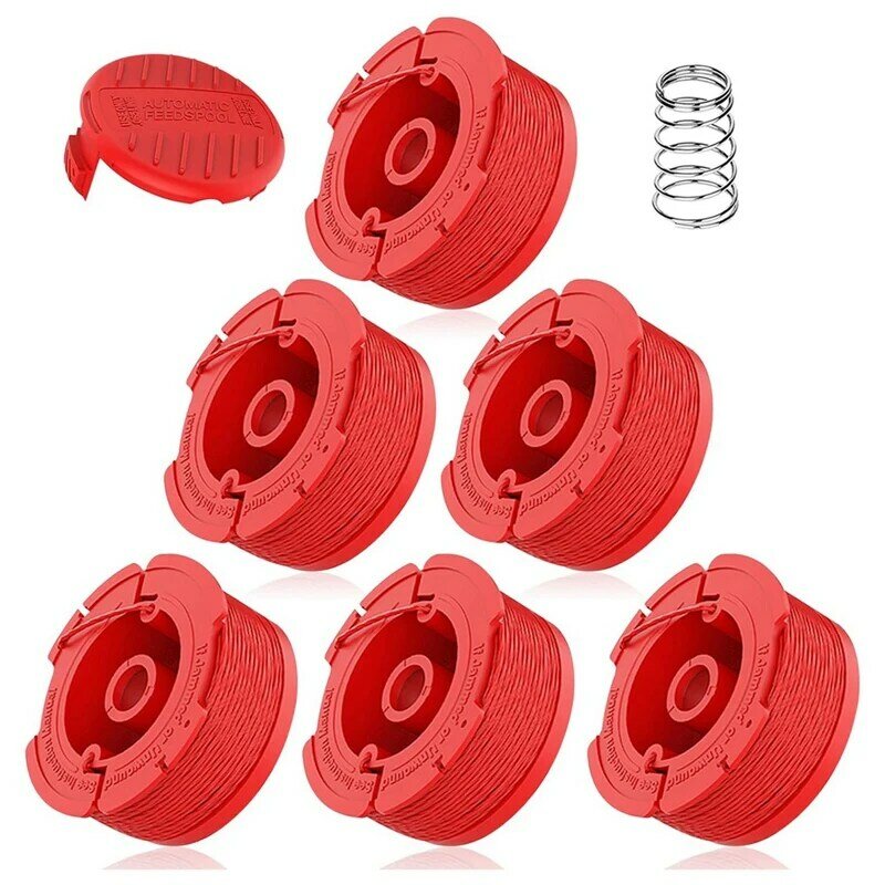 6-zeilige Spule 1 Kappe 1 feder roter Kunststoff, kompatibel mit für Handwerker modelle: cmcst910-Serie