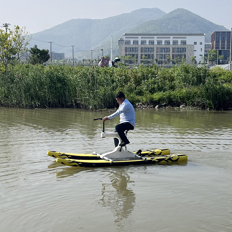 Pedalò per bici d'acqua acquatica all'aperto bicicletta galleggiante gonfiabile singola