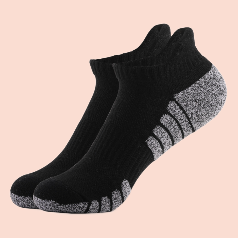 ถุงเท้าถุงเท้ากีฬาเนื้อผ้าหนา5/10คู่ถุงเท้ากีฬากันลื่นระบายอากาศได้สำหรับถุงเท้าข้อสั้น