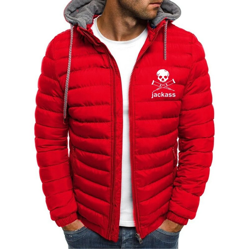 2023 neue Jacke für immer Logo gedruckt maßge schneiderte Männer Reiß verschluss Daunen jacke Hoodie Baumwolle warme lässige Tasche Mann Streetwear Verkauf