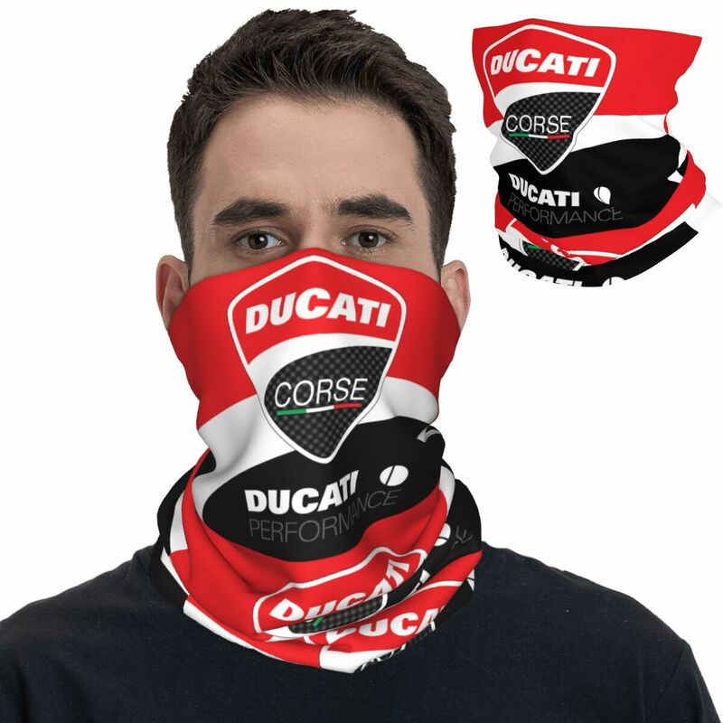 Ducatis Performance Motorcycle Bandana Neck Cover Printed Racing Team Magic Scarf Warm Face Mask Cycling Unisex Adult Breathable