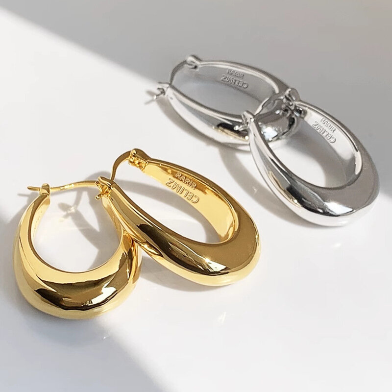 Boucles d'oreilles carillon ovales vintage en argent regardé 925 pour femmes, bijoux anti-allergie, accessoires de fête, cadeau