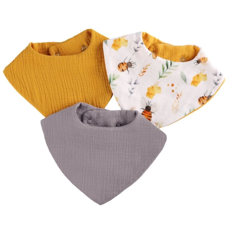 Baberos tipo bufanda para bebé transpirables, baberos absorbentes y duraderos para niños y niñas, Baberos para recién nacidos