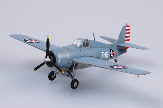 Easymodel 37246 1/72 F4F-3 Wildcat USN VF-3 Edward Butch O'Hare White Finished Military Static Plastic Model Collection or Gift