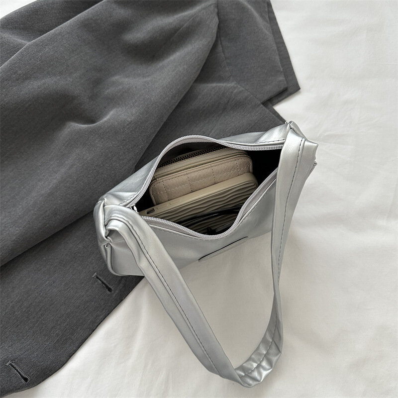 PU Leather Crossbody Handbag para Mulheres, Bolsas de Ombro Zipper, Bolsas Designer, Luxo, 2023