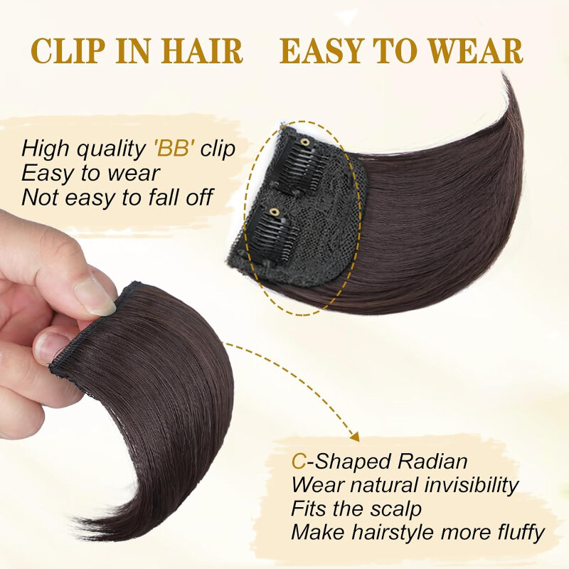 One Piece Hair Pads Real Hairs Straight Bundles Invisible Fluff for Woman Extensiones Styling Wig Accessories for Daily Wear