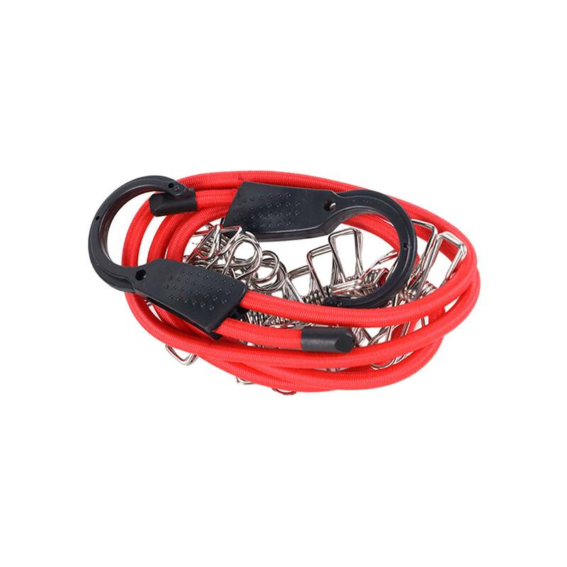 Эластичный шнур с крючками и зажимами для передвижения, кемпинга, велосипедов, багажная стойка