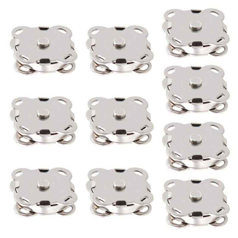 10 Stück langlebige Metall-Druckknöpfe, Magnetverschluss, Schnallen für Kleidung, Taschen, Basteln