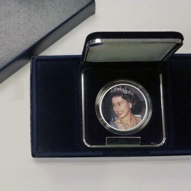 Rainha Elizabeth II Lembrança Coin Memorial, o mais longo monarca reinante, Decorações Comemorativas de Colecionador Real Artesanato