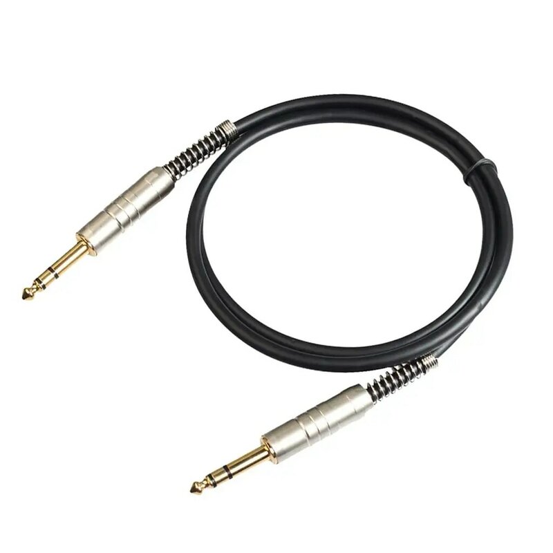 Черный стерео аудио кабель 1 м 3 фута 1/4 дюйма штекер-штекер