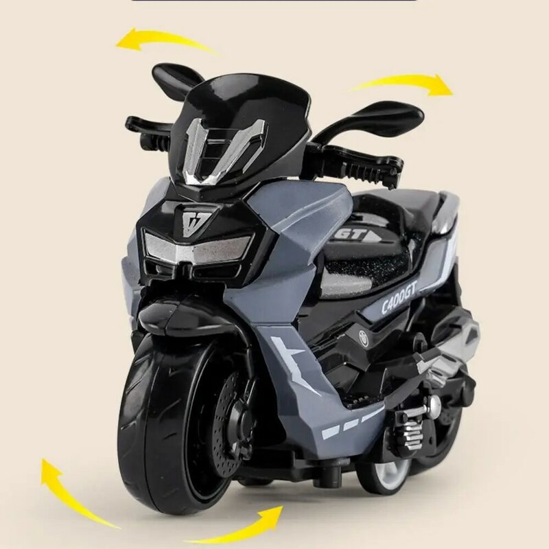 Jouet de moto de simulation en alliage moulé sous pression, modèle de moto l'inventaire, véhicule à dos côtelé, cadeau d'inertie