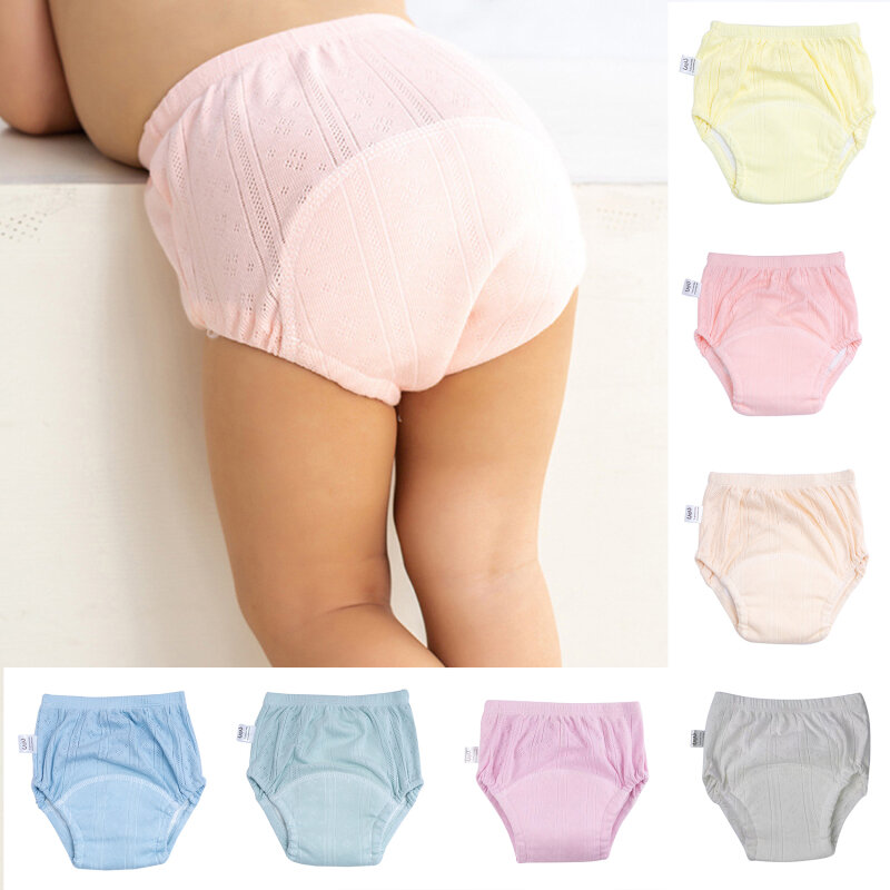 Spodnie treningowe dla noworodków spodenki dla dzieci jednolity kolor zmywalna bielizna niemowlę chłopiec dziewczynka pieluszki tekstylne pieluchy wielokrotnego użytku majtki dla niemowląt